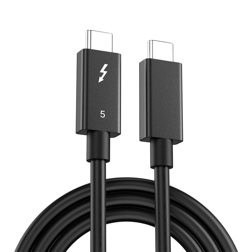 Thunderbolt 5 Cable, Supports 8K Display/ 80Gbps Data Transfer/ 120Gbps Bandwidth Boost/ 240W Fast Charging, Compatible with Thunderbolt 4, USB4, Thunderbolt 3 and USB-C, Black(TB5-1)