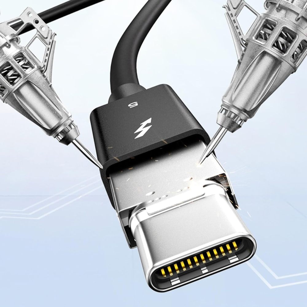 Thunderbolt 5 Cable, Supports 8K Display/ 80Gbps Data Transfer/ 120Gbps Bandwidth Boost/ 240W Fast Charging, Compatible with Thunderbolt 4, USB4, Thunderbolt 3 and USB-C, Black(TB5-1)