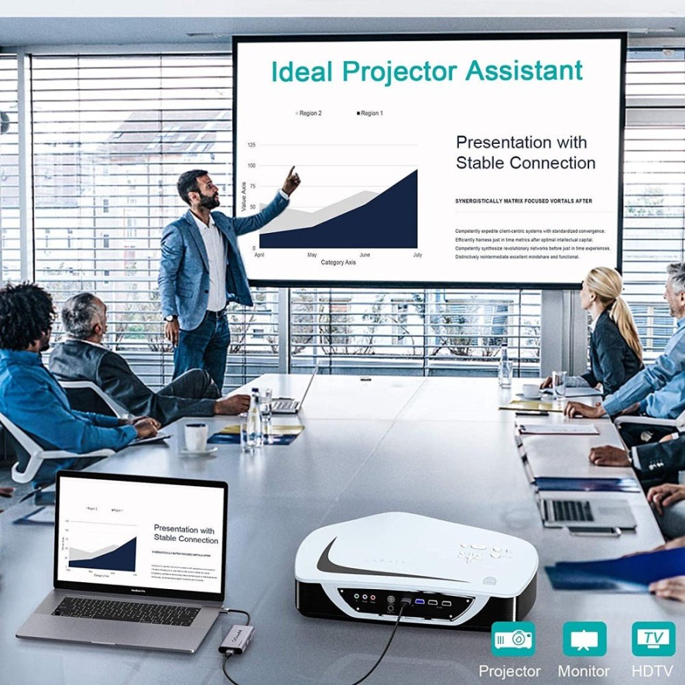 QGeeM 7-in-1 USB-C Hub with 100W Power Delivery,3 USB 3.0 Ports, SD/TF Card Reader,Compatible for MacBook and Windows-UH07-3