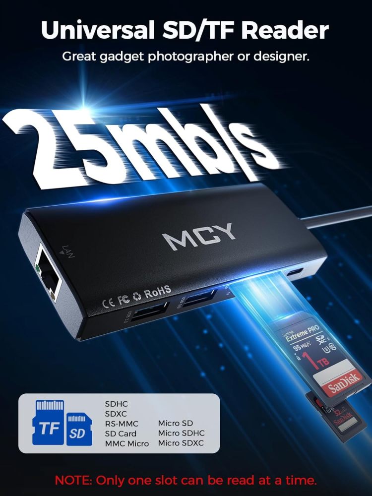 MCY Laptop Docking Station Single 8K@30Hz,Dual Monitor 4K@60Hz,10 in 1 USB C Hub Ethernet,Multiple USB-C to HDMI Adapter PD100W,RJ451000M,USB Data Port,SD/TF2.0,Type C Dongle Dock for MacBook/Dell/HP/Surface