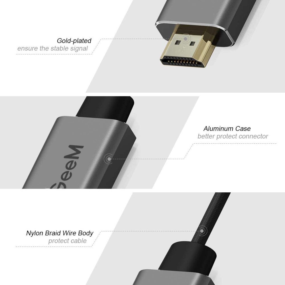 QGeeM HDMI Male to Mini displayport Female Adapter