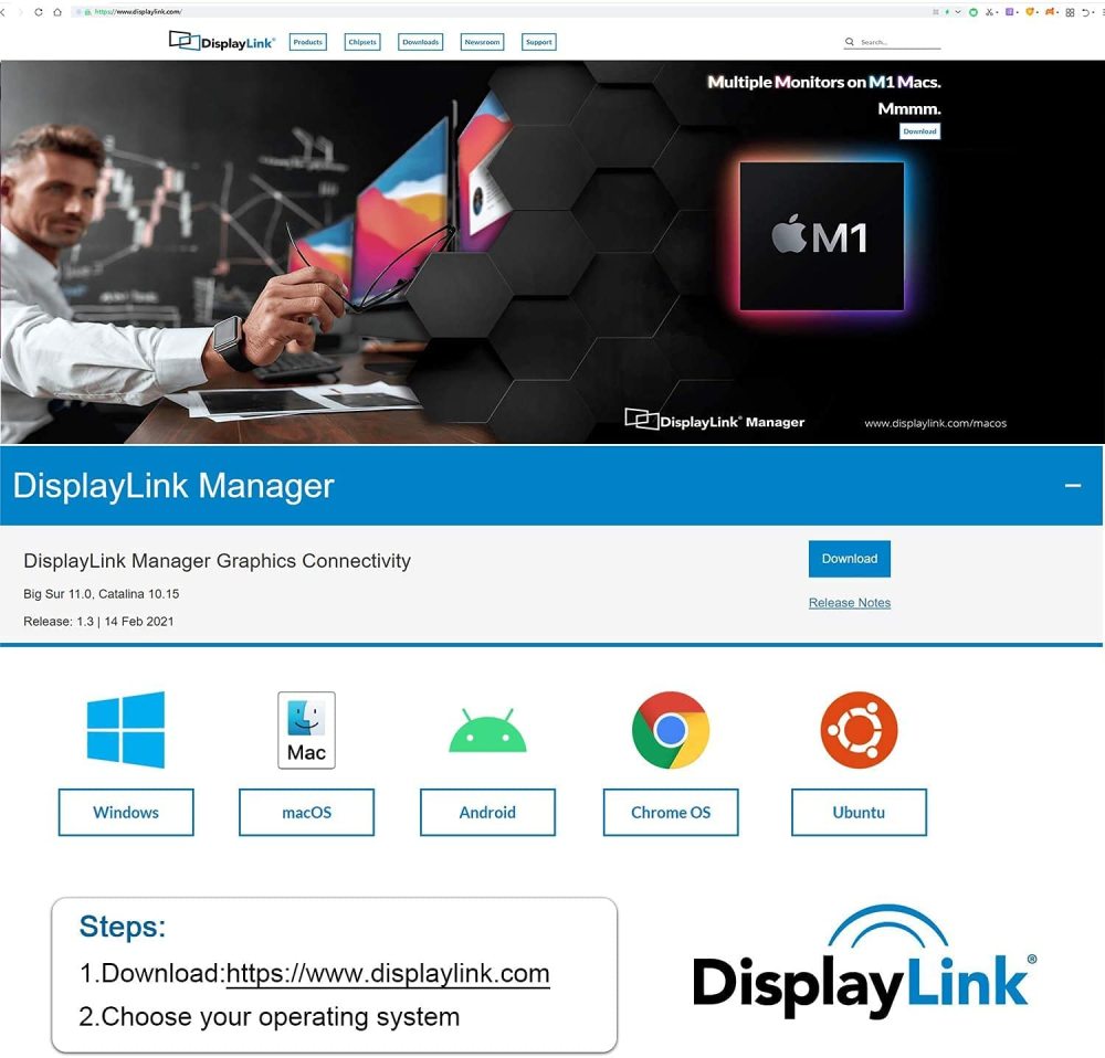 QGeeM 11-in-1 USB C/3.0 Hub with VGA,USB C Laptop Docking Station Compatible with MacBook M1 Dell HP Lenovo