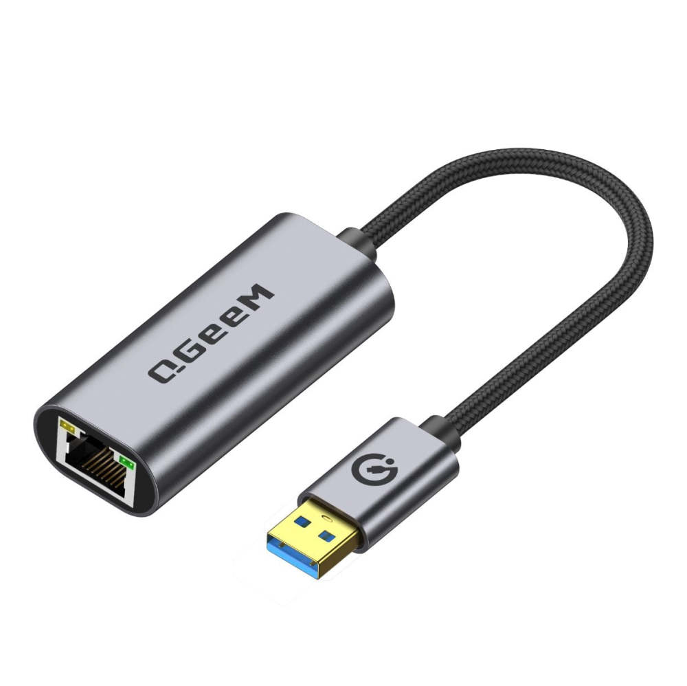QGeeM USB 3.0 to Gigabit Ethernet Adapter 1 Gbps to 2.5Gbps