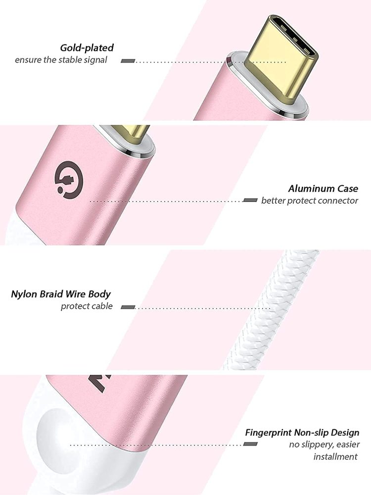 QGeeM USB C to HDMI Adapter 4K@30Hz Cable, USB Type-C to HDMI Adapter [Thunderbolt 3/4] HDMI Adapter for Laptop MacBook Pro/Air, iPhone15 Pro max, Dell XPS, HP.Pixelbook, Thinkpad,Surface,Ipad Pro etc.（UA01）