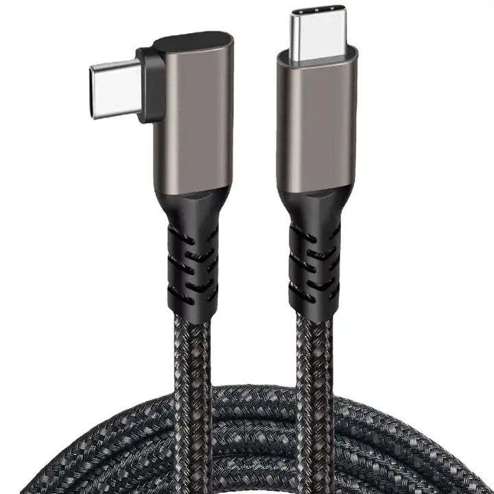 QGeeM USB-C Cable 90 Degree 240W,USB C Cable, 40 Gbps Data Transfer, 8K Video Display