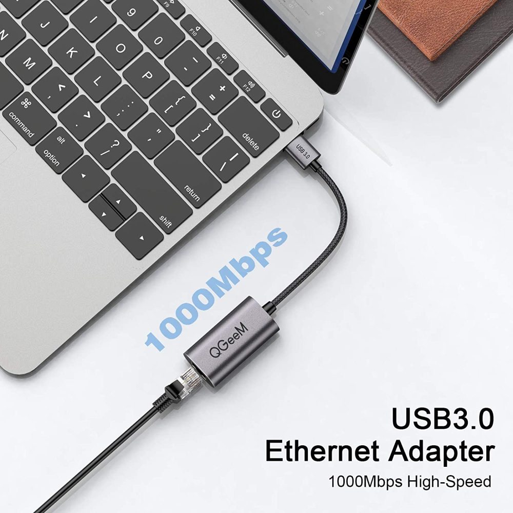 QGeeM USB 3.0 to Gigabit Ethernet Adapter 1 Gbps to 2.5Gbps