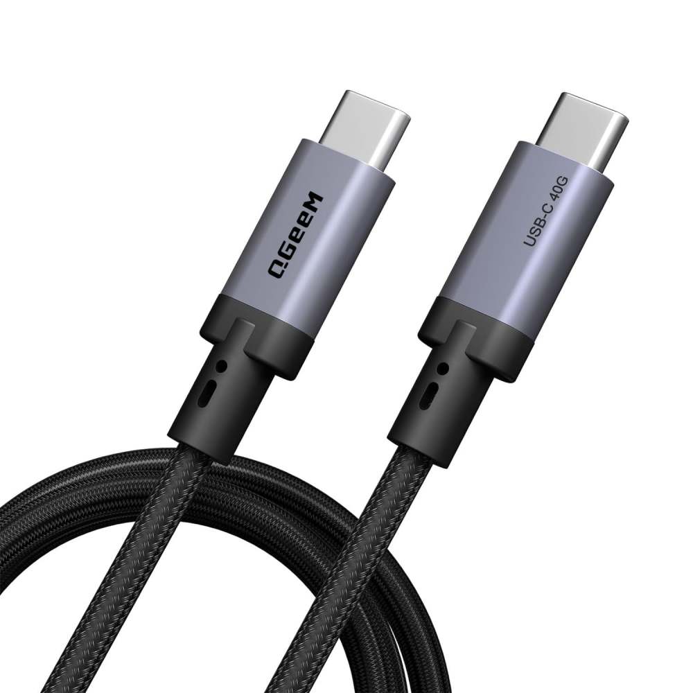 QGeeM 240W USB4 Cable,8K/6K@60Hz,40Gbps USB C to USB C Cable Fast Charging Compatible Thunderbolt 4/3 Cable
