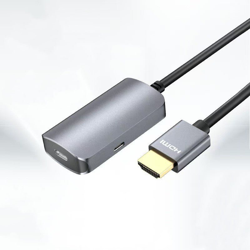 HDMI Male to USB-C Female Cable Adapter with USB C Power Cable,Uni-Directional HDMI (source) to Type C 3.1 (display) Converter,4K 60Hz Thunderbolt 3 Adapter for MacBook Pro