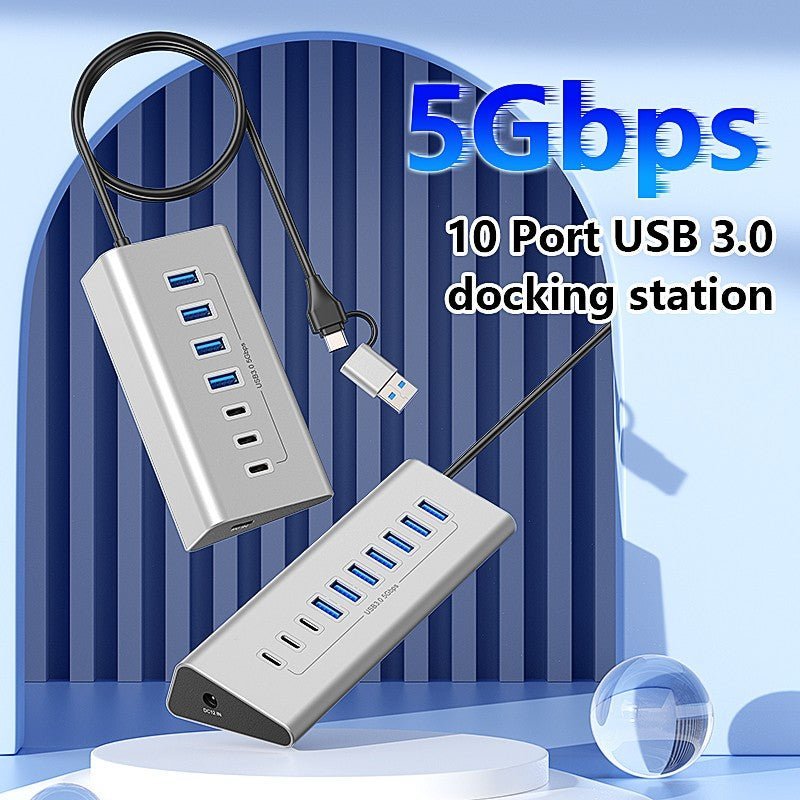 36W 12V 3A Power Supply USB-C Hub to USB 3.0 Converter Adapter USB3.0 5Gbps High Speed Data Transmission Hub for Laptop Macbook-UH07-13(UH10-10)