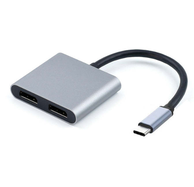USB C to Dual DisplayPort(DP) Adapter, 4K@144Hz(8K@30Hz) Type-C to DP Splitter for Dual Monitors Extend Display FOR Mac- Book/Mac- Book Pro, Samsung, Dell, HP, Lenovo,Surface Type C Laptop（UH02-23-A-0.12-SY-V1-S1）