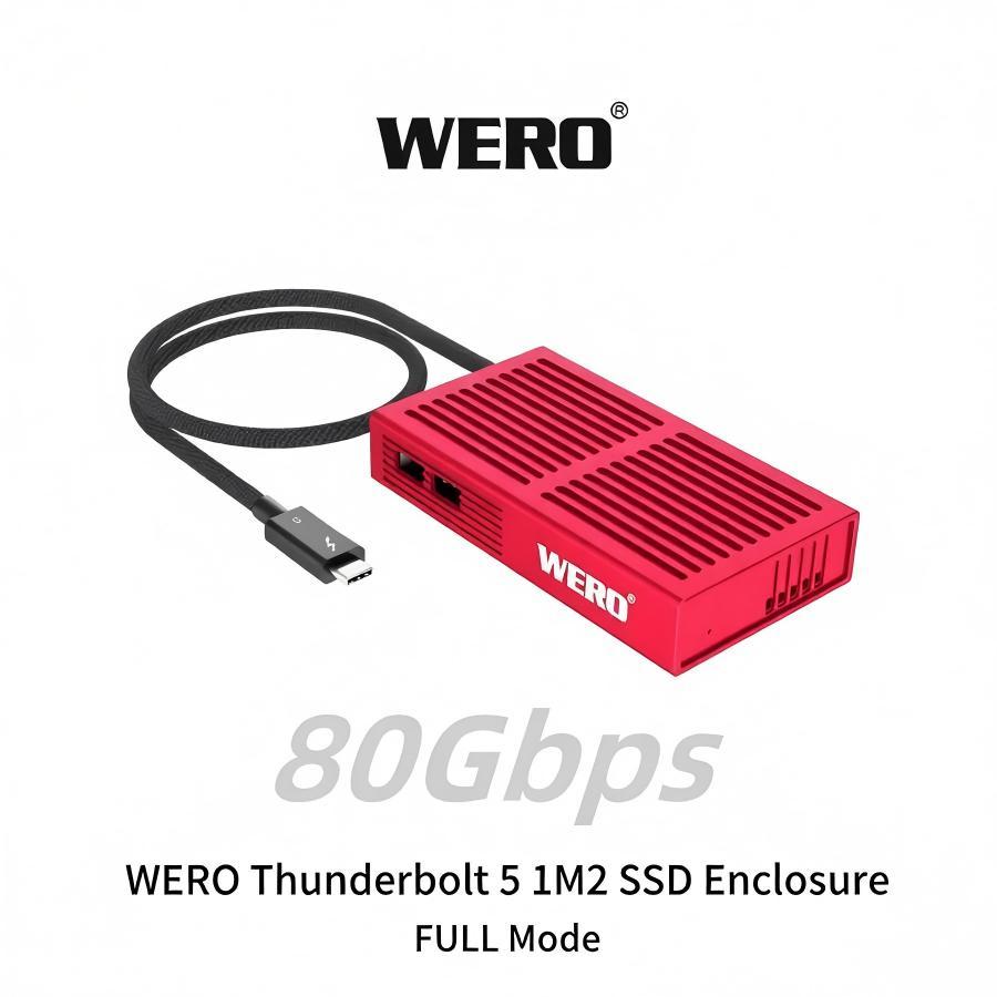 Thunderbolt 5 full mode M.2 SSD Enclosure 80Gbps/40Gbps/USB3.2 20Gbps /USB3.1 10Gbps/USB3.0 5Gbps/USB2.0 MAX Speed 7000M/s