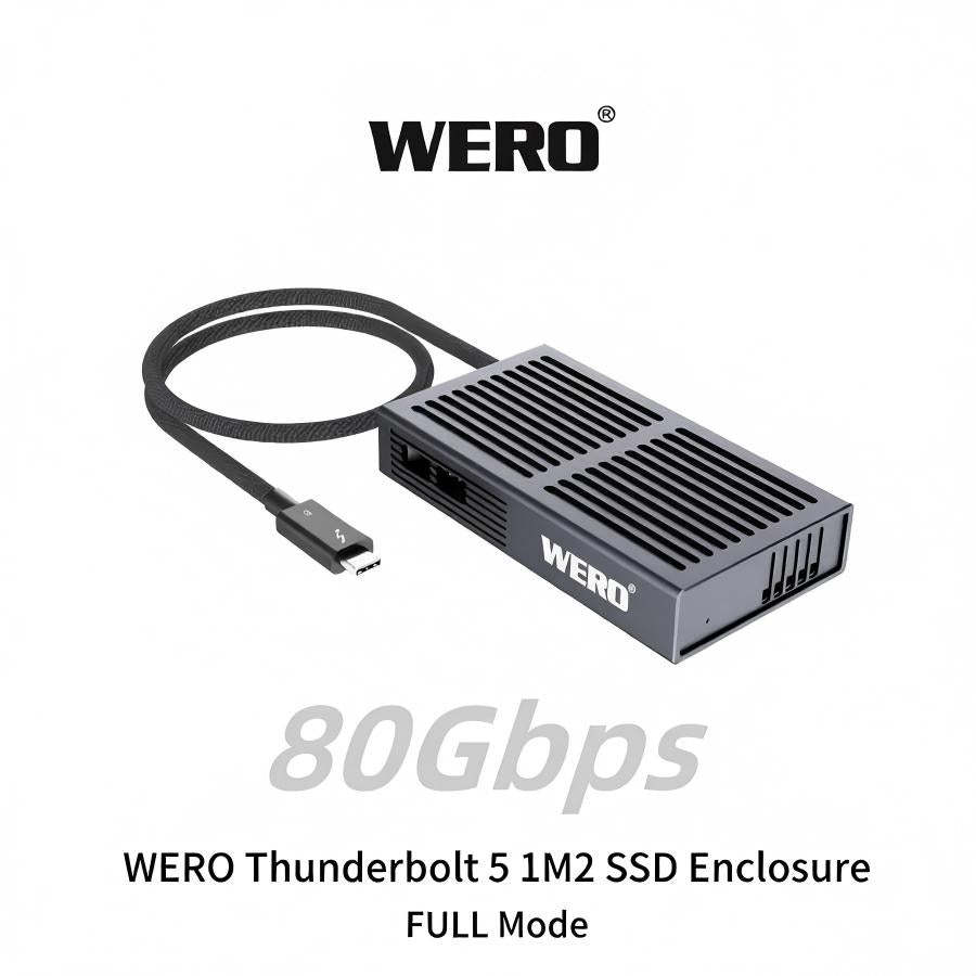 Thunderbolt 5 full mode M.2 SSD Enclosure 80Gbps/40Gbps/USB3.2 20Gbps /USB3.1 10Gbps/USB3.0 5Gbps/USB2.0 MAX Speed 7000M/s