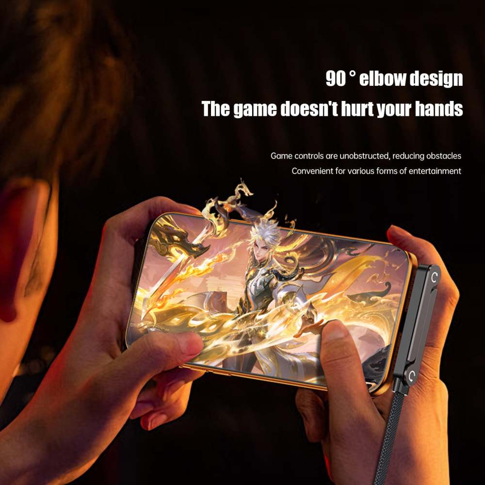 Invisible Holder Charger Cable with Stand,Type-C to Type-C,240W PD Fast Charging Cable with 360° Adjustable Metal Stand for Phone Gaming, Video Calls, and Car Travel-CC0091-A-1.5-BK-V1-S1