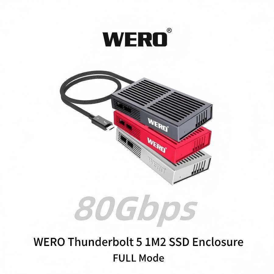 Thunderbolt 5 full mode M.2 SSD Enclosure 80Gbps/40Gbps/USB3.2 20Gbps /USB3.1 10Gbps/USB3.0 5Gbps/USB2.0 MAX Speed 7000M/s
