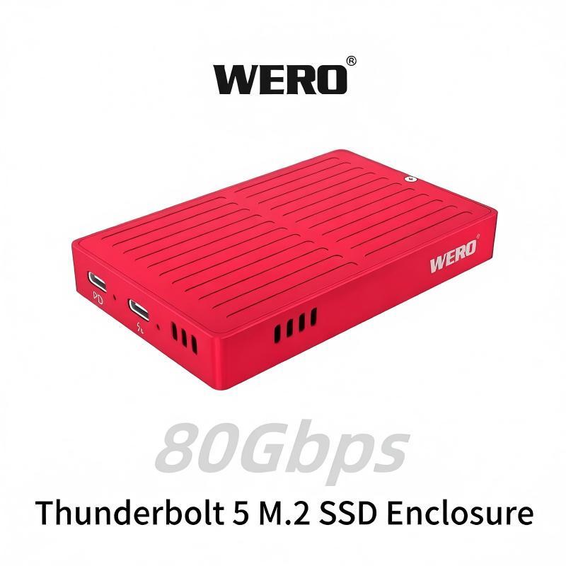WERO Thunderbolt 5 80Gbps M.2 SSD Enclosure MAX Speed 7000M/s