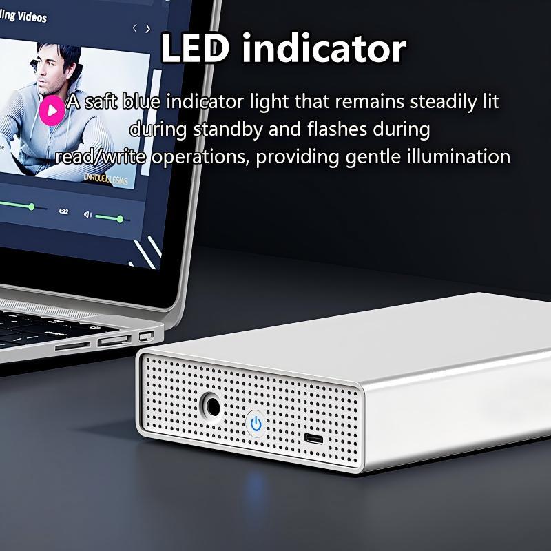 U35KS USB3.0 5Gbps SAS/SATA Mobile Hard Disk Enclosure  2.5/3.5 inch Desktop Laptop Full Metal SSD Enclosure