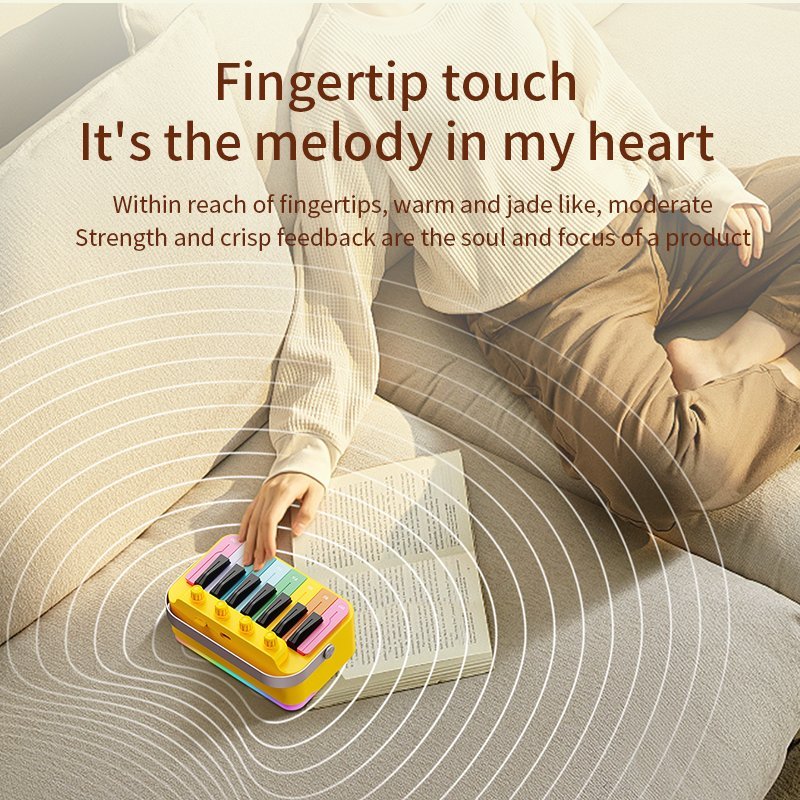Best Quality Kid's Gifts Mini Rechargeable Electronic Drum Piano Bluetooth Speaker With LED Flashing Light