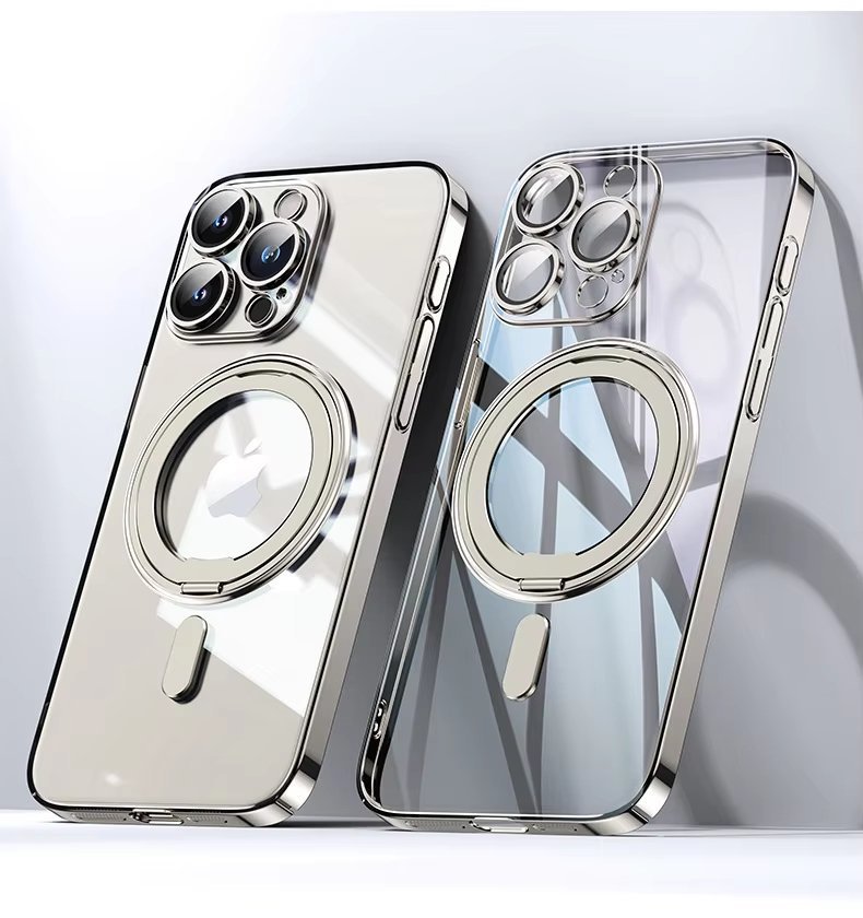 For iPhone 16 Pro Max Case with 360° Rotatable Magnetic Ring Stand [Compatible MagSafe] [Military Grade Protection] Translucent Matte iPhone 15 Pro Max Phone Cases