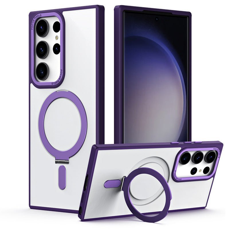 360° Rotatable For Samsung Galaxy S25 Ultra Luxury Magnetic Ring Phone Case Compatible with S25/24/23 Ultra Phone