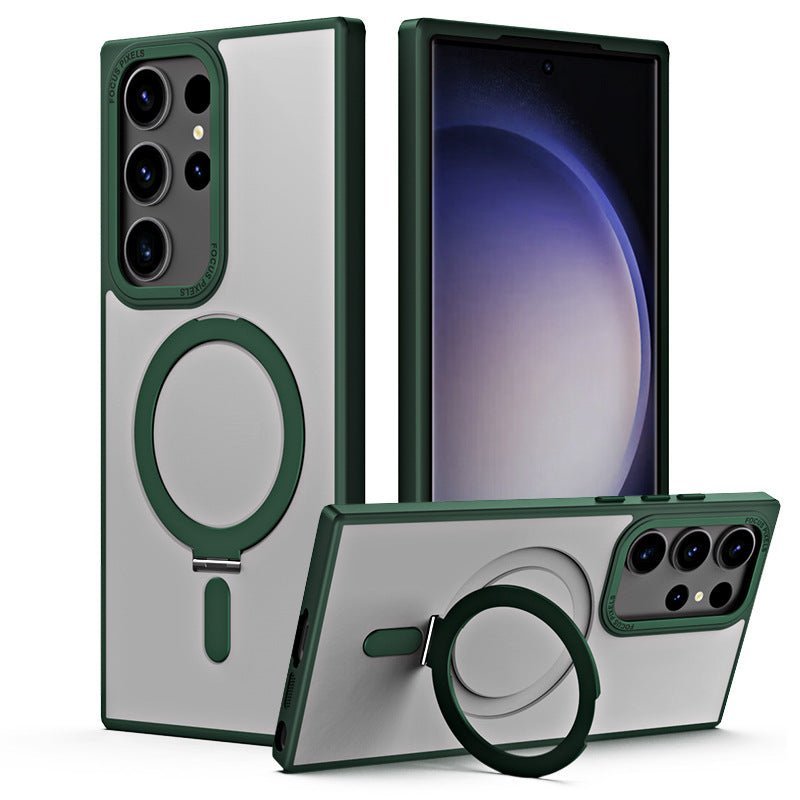 360° Rotatable For Samsung Galaxy S25 Ultra Luxury Magnetic Ring Phone Case Compatible with S25/24/23 Ultra Phone