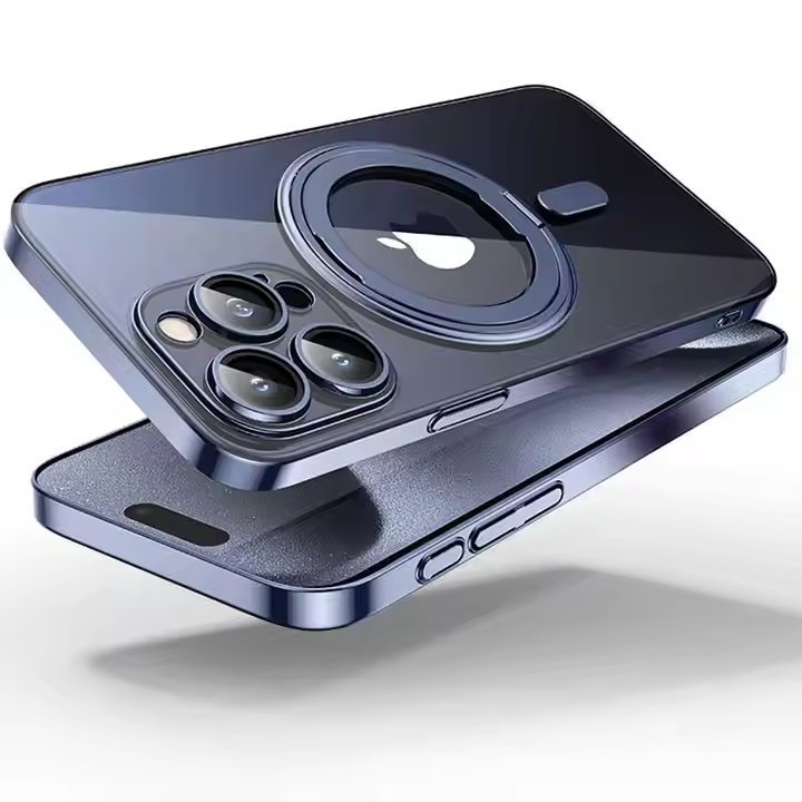For iPhone 16 Pro Max Case with 360° Rotatable Magnetic Ring Stand [Compatible MagSafe] [Military Grade Protection] Translucent Matte iPhone 15 Pro Max Phone Cases