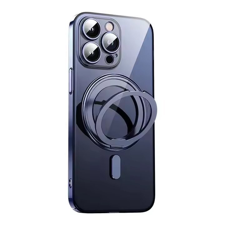 For iPhone 16 Pro Max Case with 360° Rotatable Magnetic Ring Stand [Compatible MagSafe] [Military Grade Protection] Translucent Matte iPhone 15 Pro Max Phone Cases