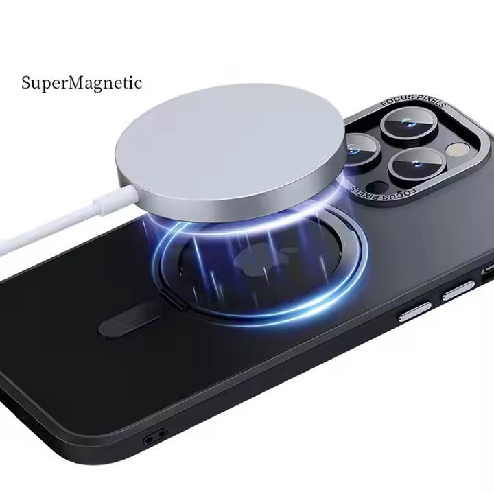 For iPhone 16 Pro Max Case with 360° Rotatable Magnetic Ring Stand | Compatible with Mag-Safe | Military-Grade Protection | Clear Magnetic Phone Case for 6.7" iPhone 15 Pro Max