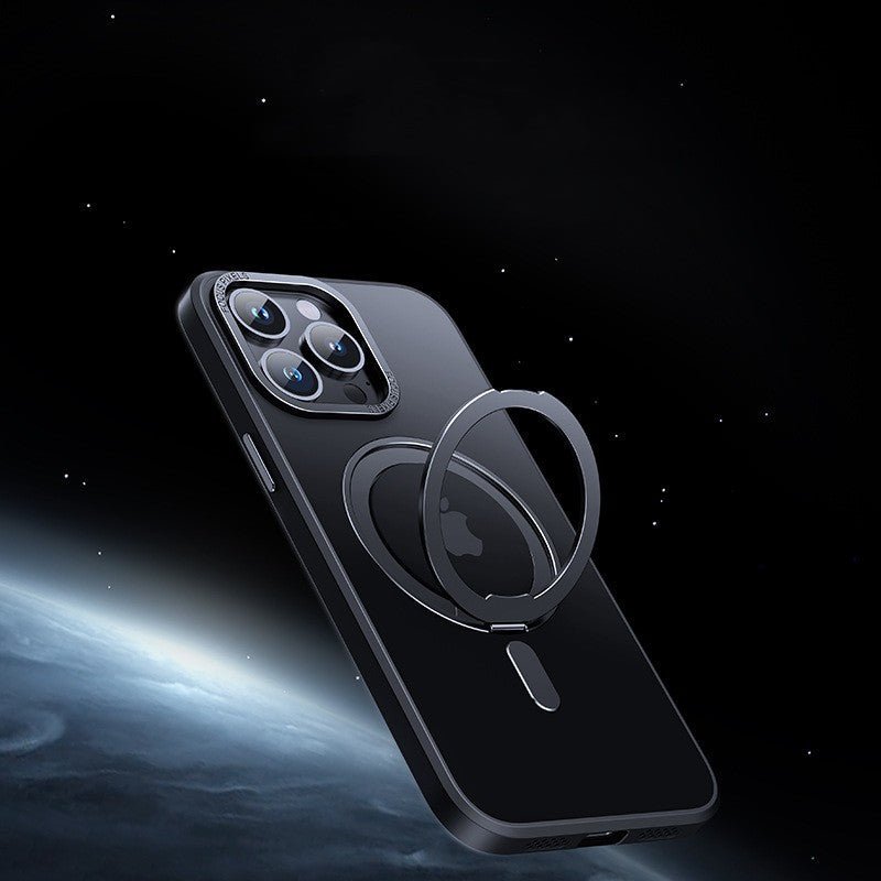 For iPhone 16 Pro Max Case with 360° Rotatable Magnetic Ring Stand | Compatible with Mag-Safe | Military-Grade Protection | Clear Magnetic Phone Case for 6.7" iPhone 15 Pro Max