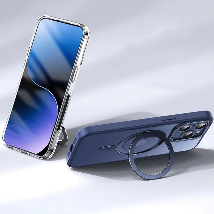 For iPhone 16 Pro Max Case with 360° Rotatable Magnetic Ring Stand | Compatible with Mag-Safe | Military-Grade Protection | Clear Magnetic Phone Case for 6.7" iPhone 15 Pro Max