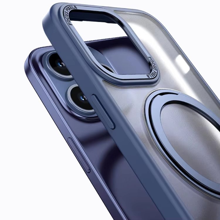For iPhone 16 Pro Max Case with 360° Rotatable Magnetic Ring Stand | Compatible with Mag-Safe | Military-Grade Protection | Clear Magnetic Phone Case for 6.7" iPhone 15 Pro Max