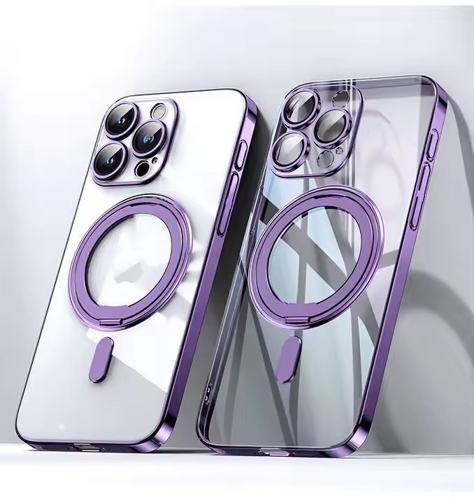 For iPhone 16 Pro Max Case with 360° Rotatable Magnetic Ring Stand [Compatible MagSafe] [Military Grade Protection] Translucent Matte iPhone 15 Pro Max Phone Cases