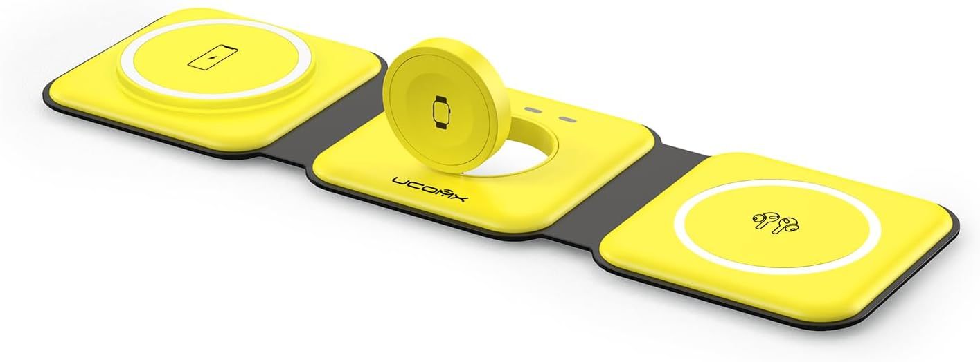 UCOMX Nano 3 in 1 Wireless Charger,Magnetic Foldable Charging Station