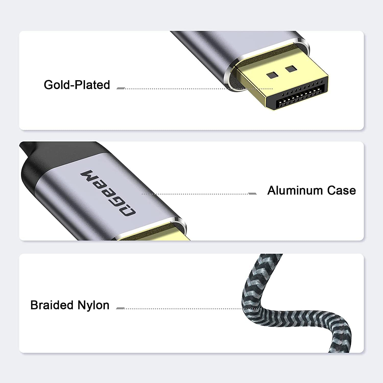 QGeeM USB-C to DisplayPort 4K60HZ Cable