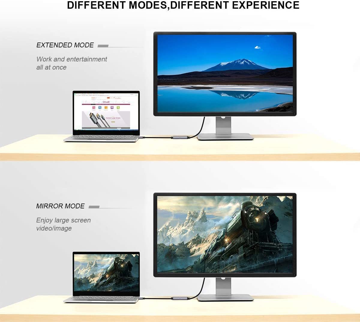 QGeeM USB C to DisplayPort 4K Adapter-Thunderbolt 3-UA06-A-0.12