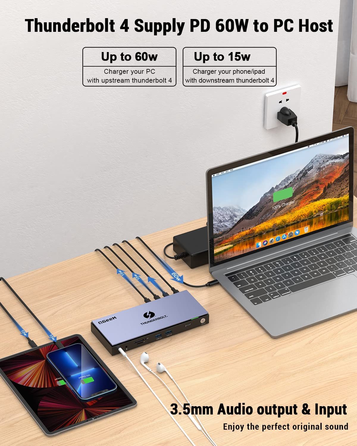 QGeeM TB4 Max Docking Station (16-in-1, Thunderbolt 4)