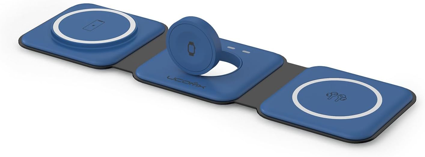 UCOMX Nano 3 in 1 Wireless Charger,Magnetic Foldable Charging Station