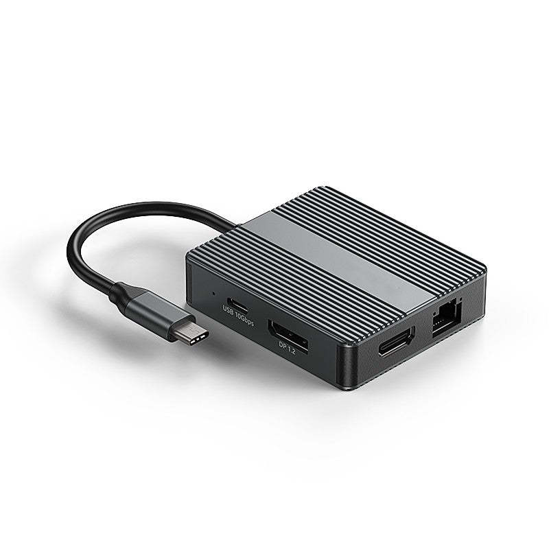 7 IN 1 USB-C HUB Adapter,Type C Laptop Docking Station with USB-A 10Gbps 4K 60Hz HDTV 1000M RJ45 Ethernet PD 100WFast Charging Converter-UH07-16-A