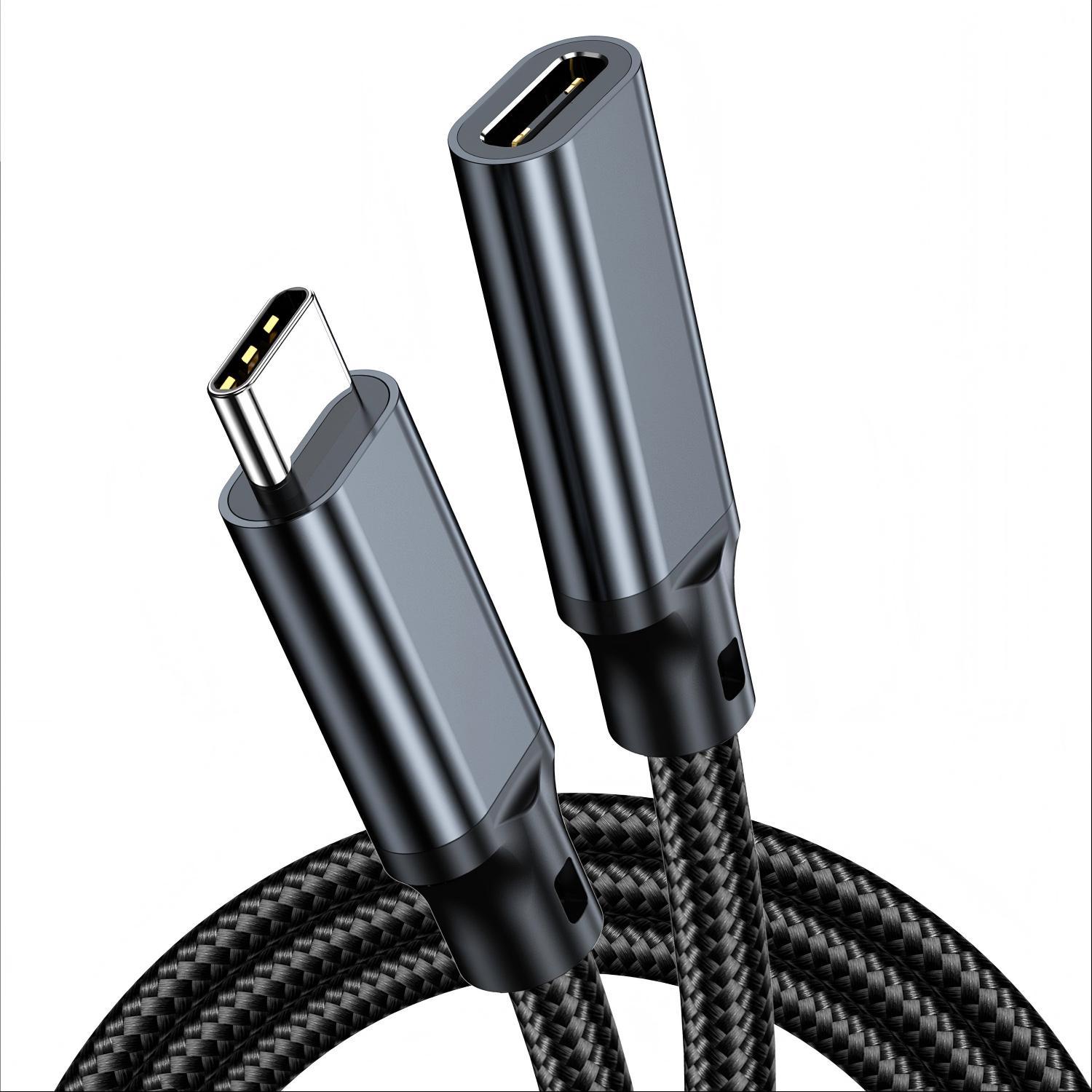 USB-C Extension Cable, 20Gbps USB Type C Male to Female Cable, PD240 Fast Charging,8K@60Hz Video Output for Tablets, USB Drives, Keyboards, Smartphones--CC0091-B