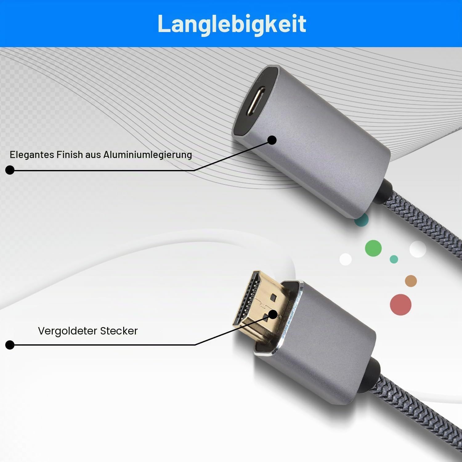 HDMI Male to USB-C Female Cable Adapter with USB C Power Cable,Uni-Directional HDMI (source) to Type C 3.1 (display) Converter,4K 60Hz Thunderbolt 3 Adapter for MacBook Pro--UA30-B