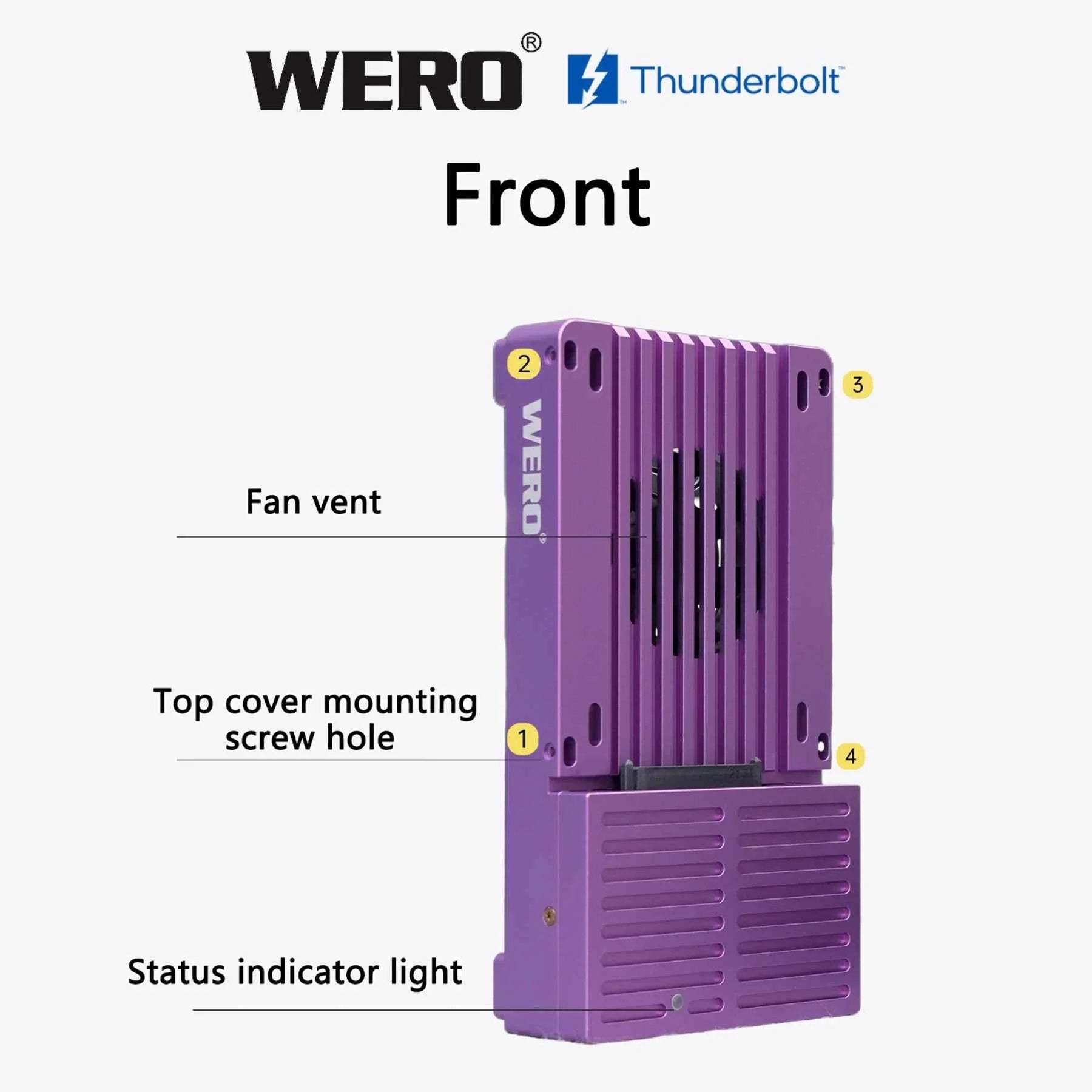WERO Thunderbolt 3 Dual-Mode U.2/3 SSD DOCK Station(1XU2-V40)