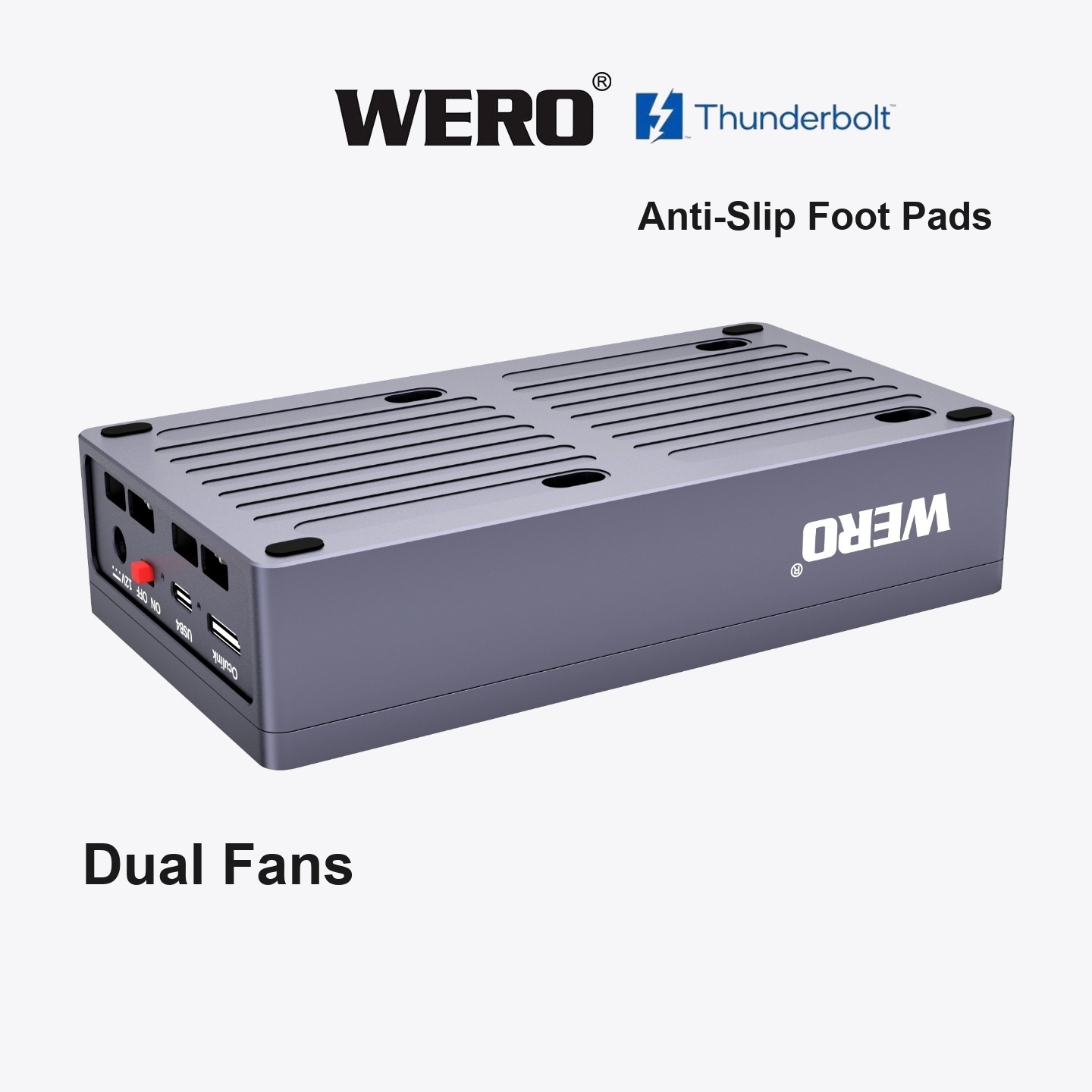 WERO USB4+OCULINK U2/U3 Hard Disk Box Enterprise SSD Solid State Box V-Port Battery Thunderbolt 3/4/5(1XU2-V40-OCULINK)