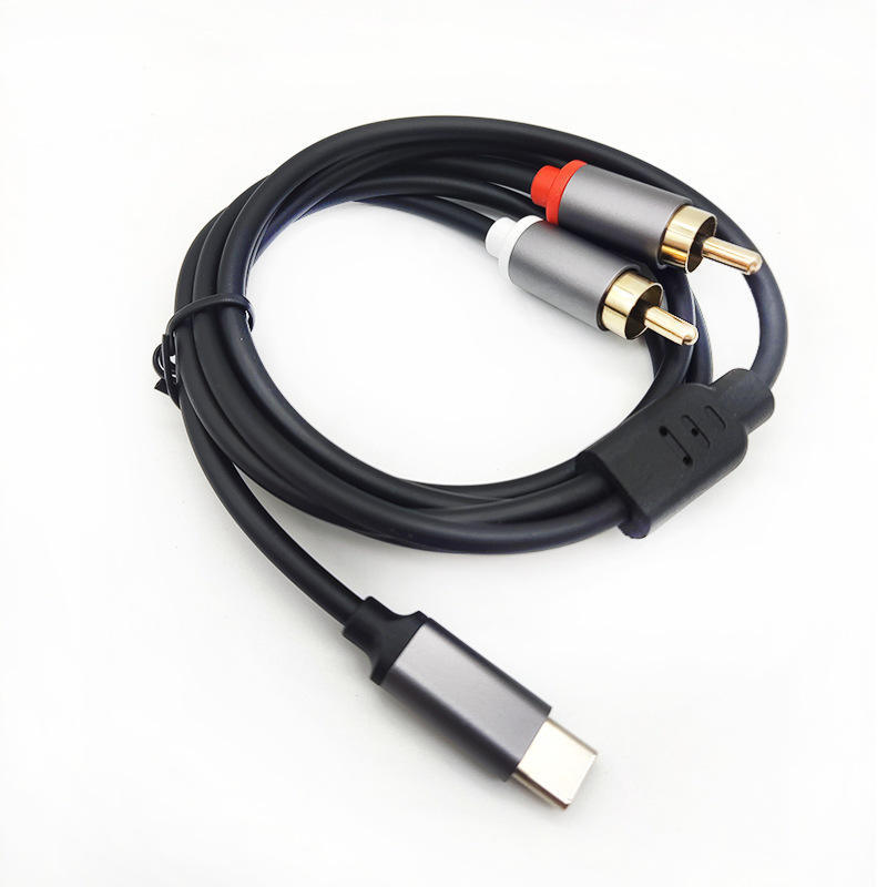 USB C to 2 Male RCA Audio Cable 16-bit/48 kHz Y Splitter Cord RCA Adapter for iPad，Phone，Laptop，Stereo Audio for Home Theater Amplifier，TV，Speaker，DVD，Car Stereo，VCR，Soundbar