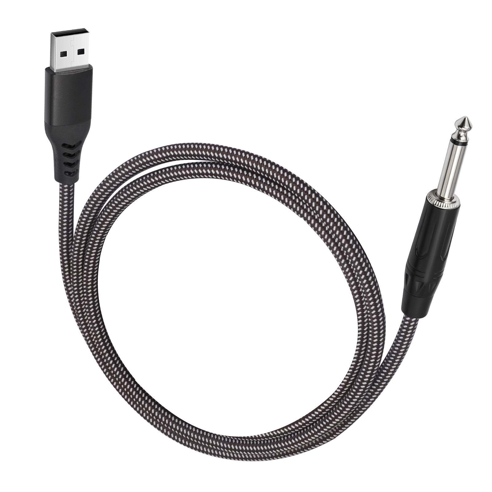 USB-A to 1/4 inch TRS Audio Stereo Cable, USB-A to 6.35mm Quarter inch Aux Jack Stereo Audio Cable for Laptop, Windows, PC, Amplifier, Speaker, Note: NOT Support Recording, Car, MP3, Truck, TV USB Ports