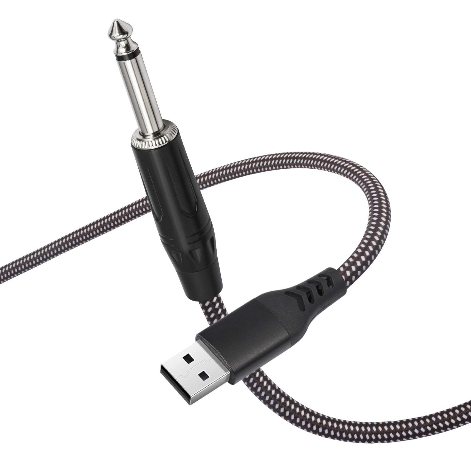 USB-A to 1/4 inch TRS Audio Stereo Cable, USB-A to 6.35mm Quarter inch Aux Jack Stereo Audio Cable for Laptop, Windows, PC, Amplifier, Speaker, Note: NOT Support Recording, Car, MP3, Truck, TV USB Ports