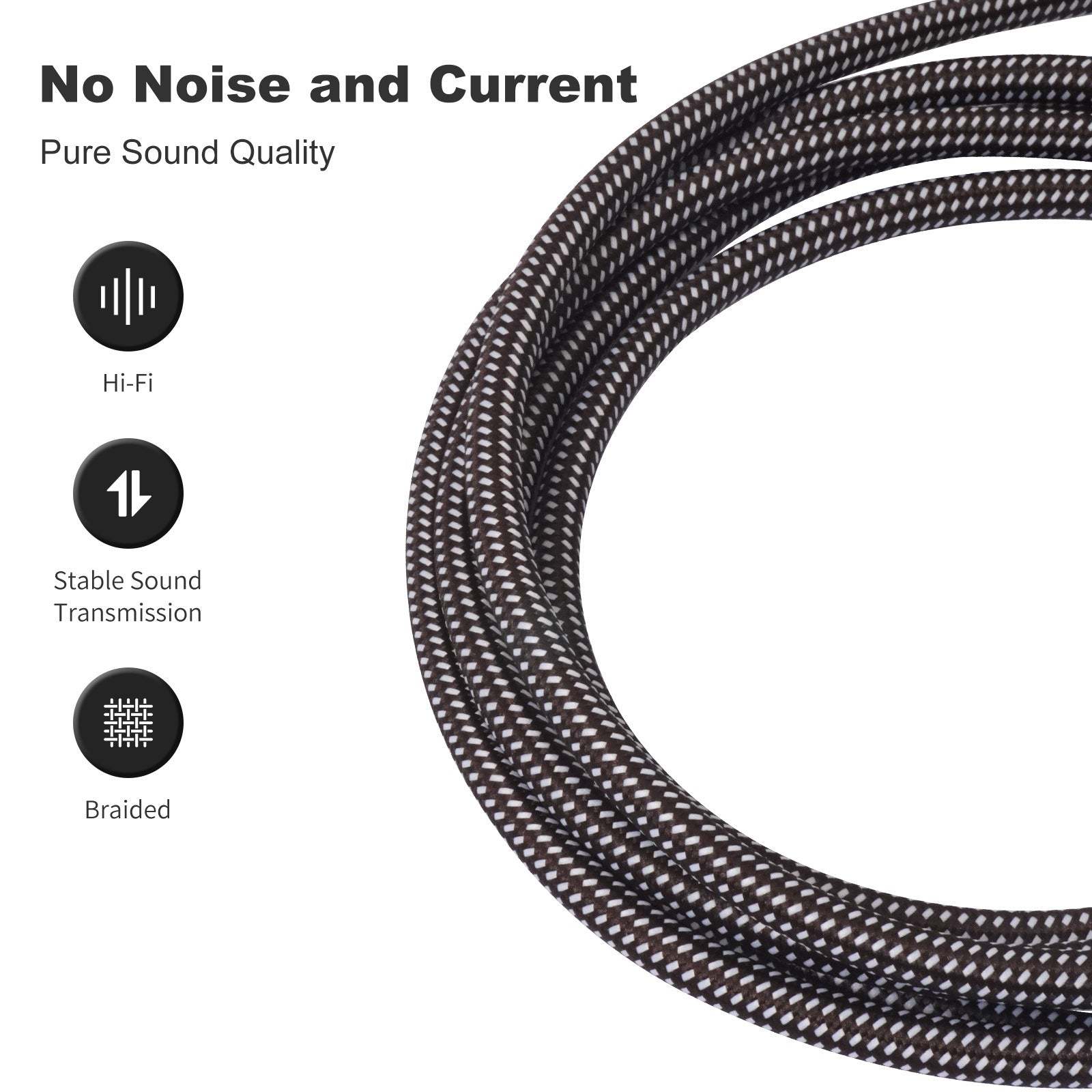 USB-A to 1/4 inch TRS Audio Stereo Cable, USB-A to 6.35mm Quarter inch Aux Jack Stereo Audio Cable for Laptop, Windows, PC, Amplifier, Speaker, Note: NOT Support Recording, Car, MP3, Truck, TV USB Ports