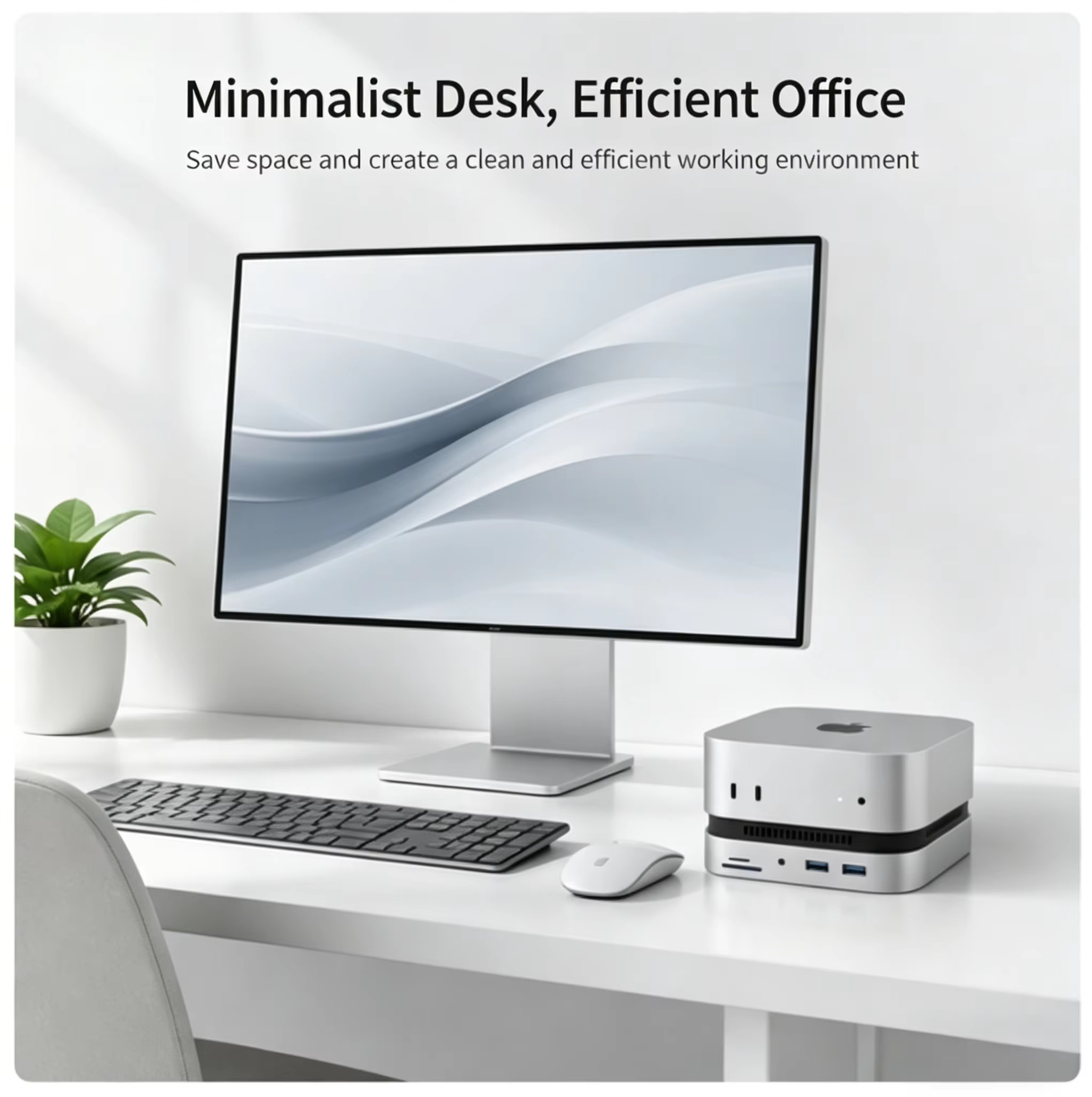 Mac Mini M4 Hub &amp; Stand with SSD Enclosure with&nbsp; 4K60Hz 2*HDMI, 10G 2*USB-A , USB-C 5V3A Charging, SD/TF 3.0, Audio 3.5mm – Mac mini M4 HUB &amp;Docking Station