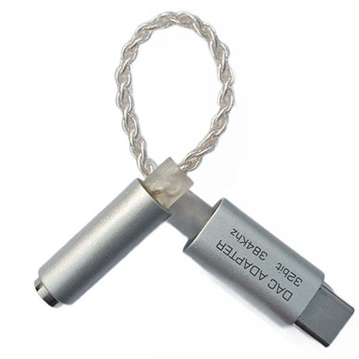 Type-C to 3.5mm Audio Adapter, Hi-Fi DAC Hi-Res Digital Decoder Earphone Amplifier 32Bit 384kHz Type-C to AUX Jack Dongle with ALC5686 Chip, Metal Housing Braided Cable for Headphones, Speakers, Phones Laptops
