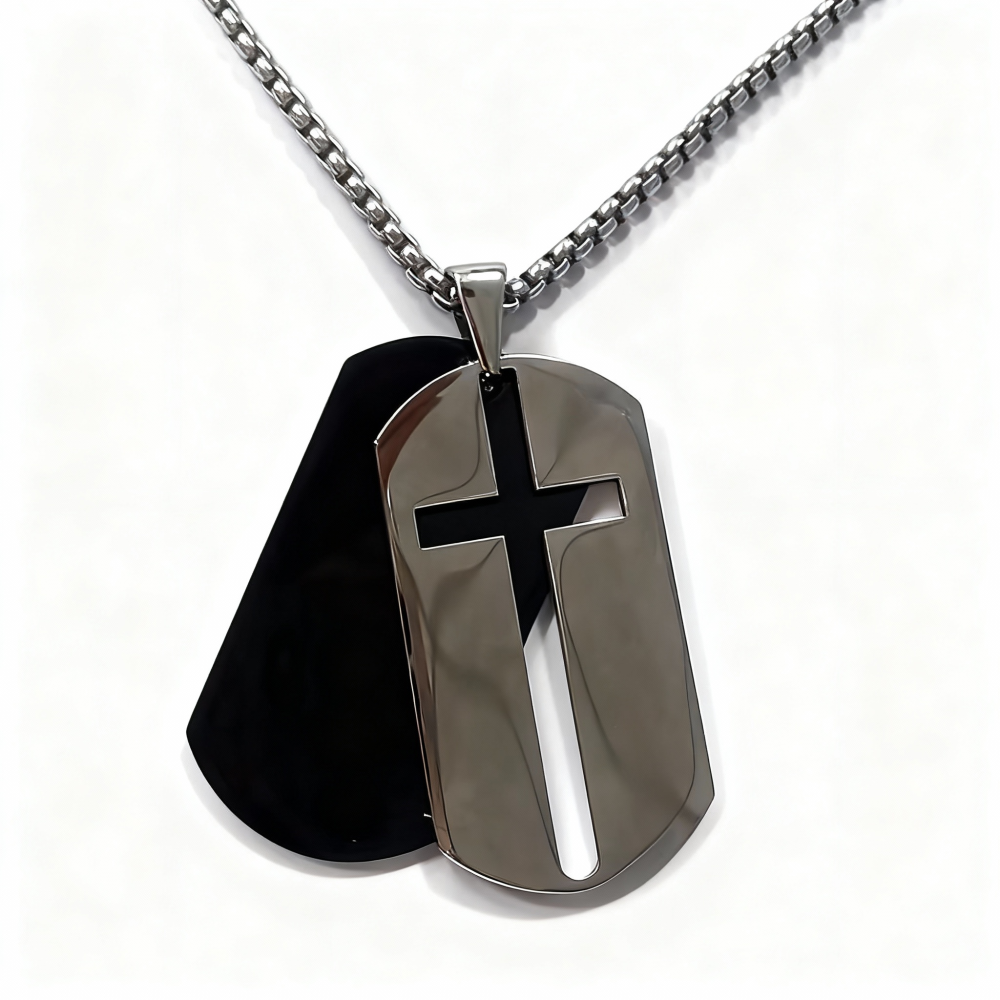 Cross & black tag