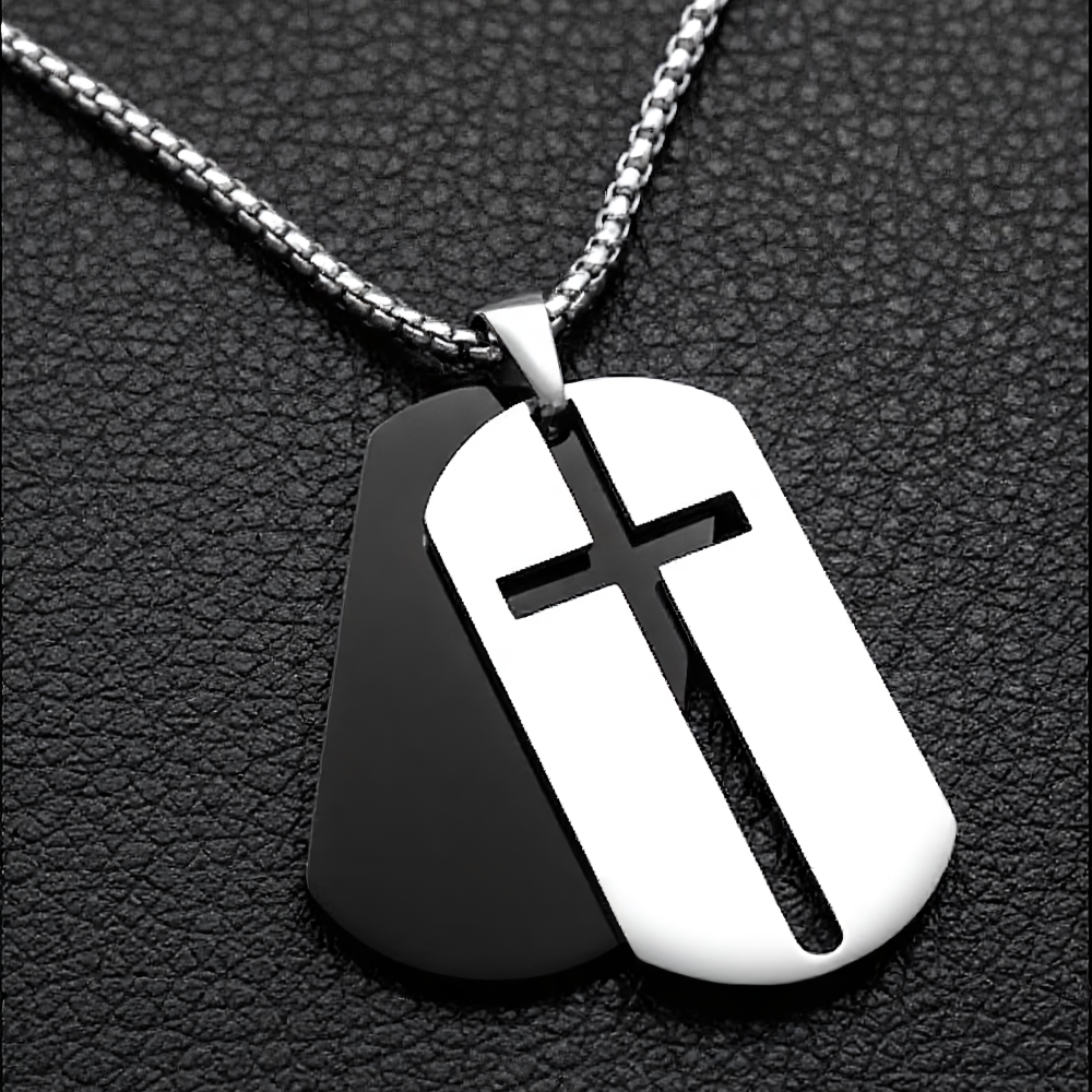 Cross & black tag