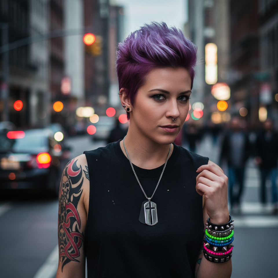 Cross & black tag